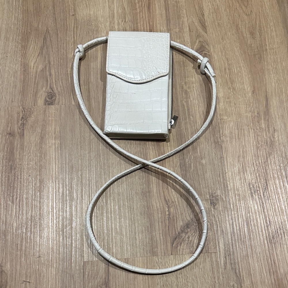 a new day White Croc-Embossed Crossbody Bag